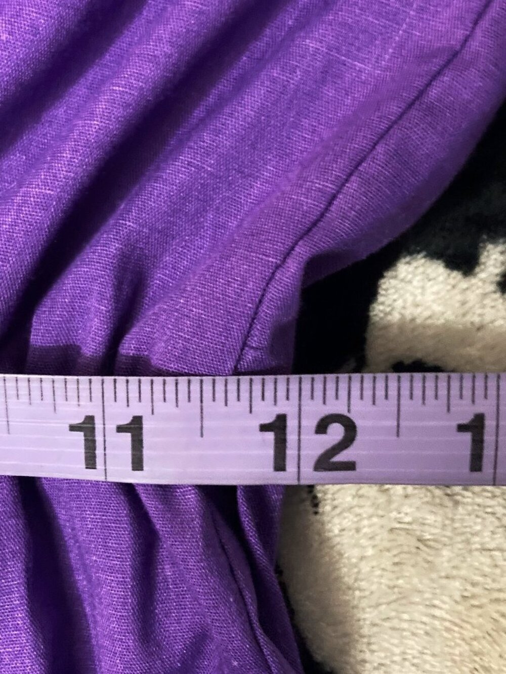 VINTAGE Sleeveless purple button-front fit-and-flare shirtwaist dress SMALL MED - Picture 11 of 15